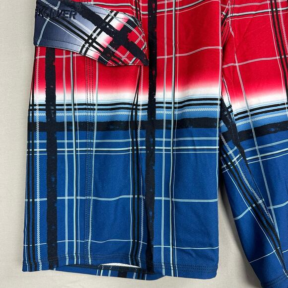 Quiksilver Men’s 30 Cypher Wonderland Board Shorts Stretch Cargo Plaid - Picture 5 of 9